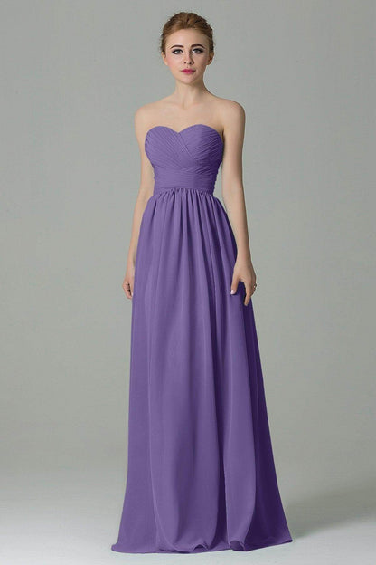 Sheath Floor Length Chiffon Bridesmaid Dress COZF1500C
