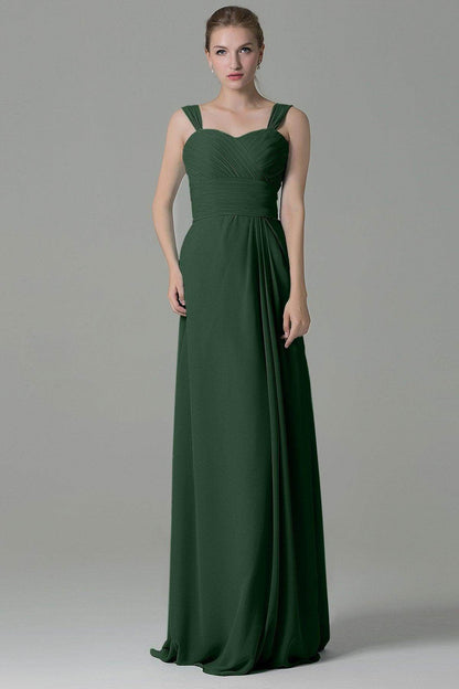 Sheath Floor Length Chiffon Bridesmaid Dress COZF1500D