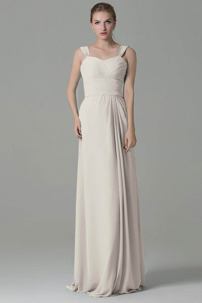 Sheath Floor Length Chiffon Bridesmaid Dress COZF1500D