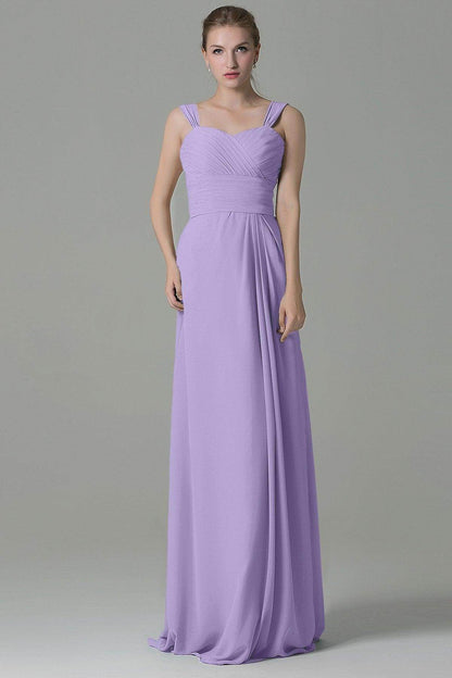 Sheath Floor Length Chiffon Bridesmaid Dress COZF1500D