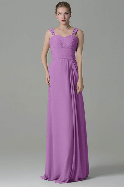 Sheath Floor Length Chiffon Bridesmaid Dress COZF1500D