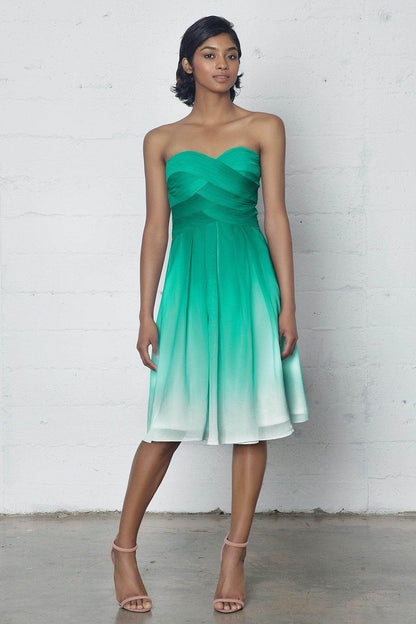 Sheath-Column Knee Length Chiffon Ombre Dress COZF17007