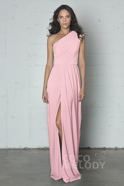 Sheath-Column Floor Length Knitted Fabric Dress COZF17010