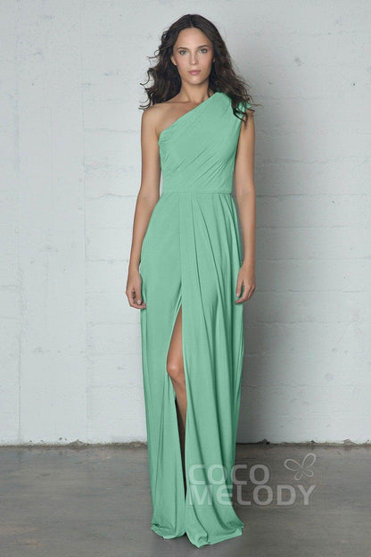 Sheath-Column Floor Length Knitted Fabric Dress COZF17010