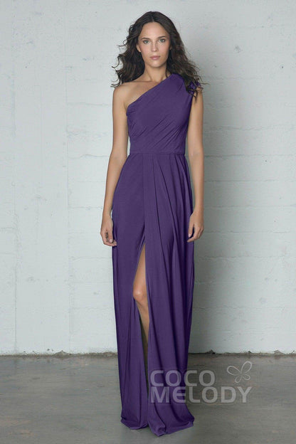 Sheath-Column Floor Length Knitted Fabric Dress COZF17010