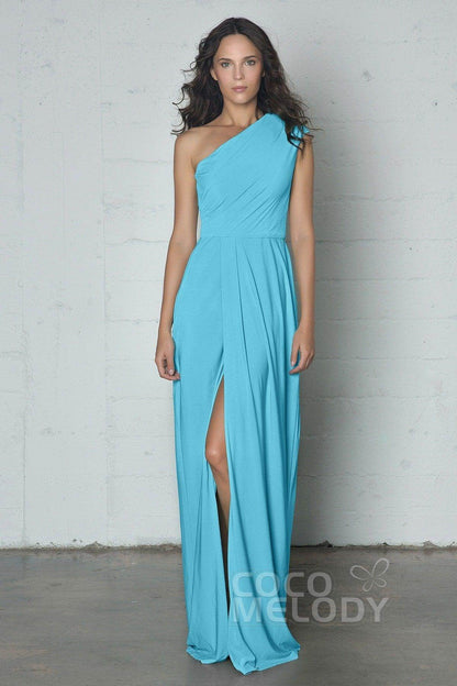 Sheath-Column Floor Length Knitted Fabric Dress COZF17010