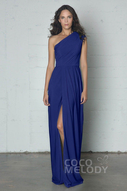Sheath-Column Floor Length Knitted Fabric Dress COZF17010