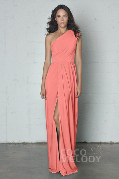 Sheath-Column Floor Length Knitted Fabric Dress COZF17010