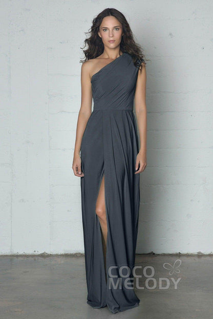 Sheath-Column Floor Length Knitted Fabric Dress COZF17010