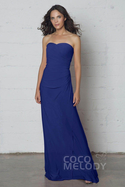 Sheath-Column Floor Length Knitted Fabric Dress COZF17018