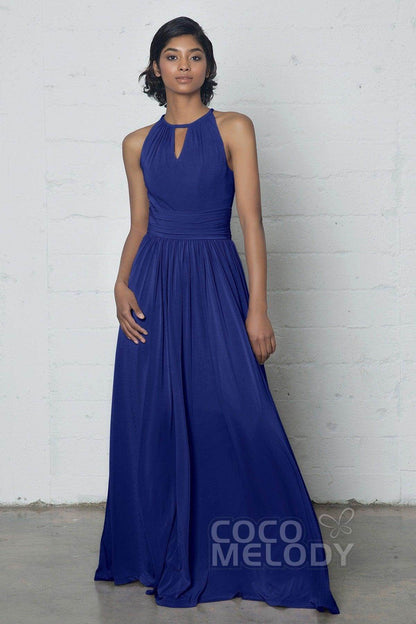 Sheath-Column Floor Length Knitted Fabric Dress COZF17019