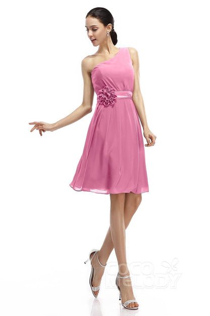 A-Line Knee Length Chiffon Bridesmaid Dresses COZK1400D