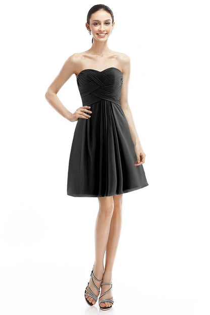 A-Line Knee Length Chiffon Bridesmaid Dress COZK14018