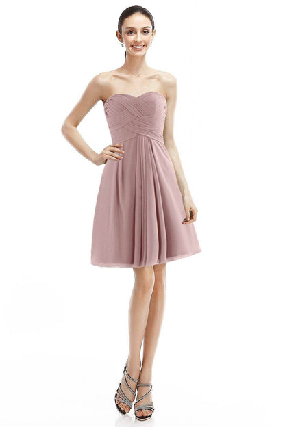 A-Line Knee Length Chiffon Bridesmaid Dress COZK14018