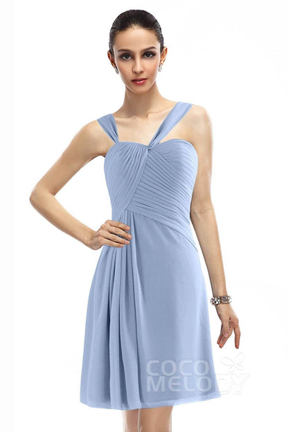 A-Line Knee Length Chiffon Bridesmaid Dress COZK1401A