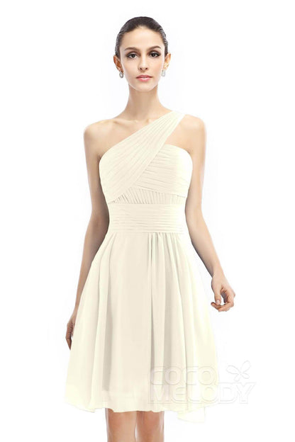 A-Line Knee Length Chiffon Bridesmaid Dress COZK1401C