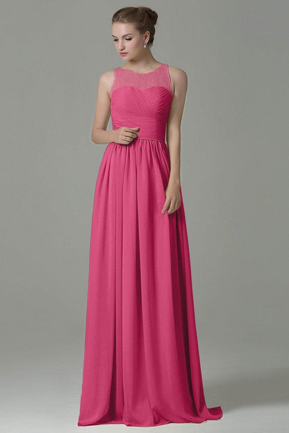 Sheath Floor Length Lace/Chiffon Bridesmaid Dress COZK16005