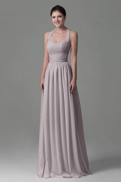 A-Line Floor Length Lace/Chiffon Bridesmaid Dress COZK16006