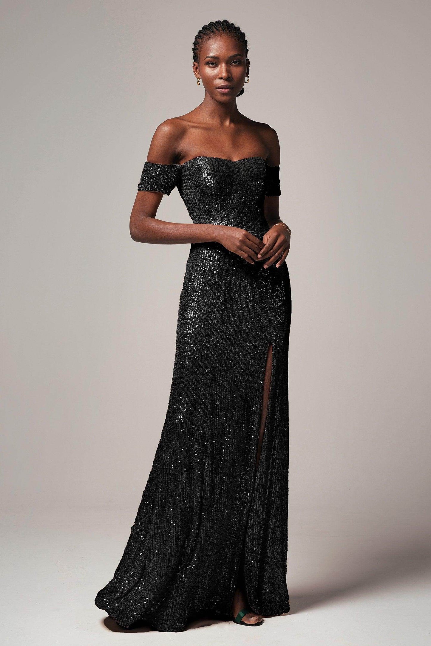 Sheath-Column Floor Length Sequined Dress CS0265