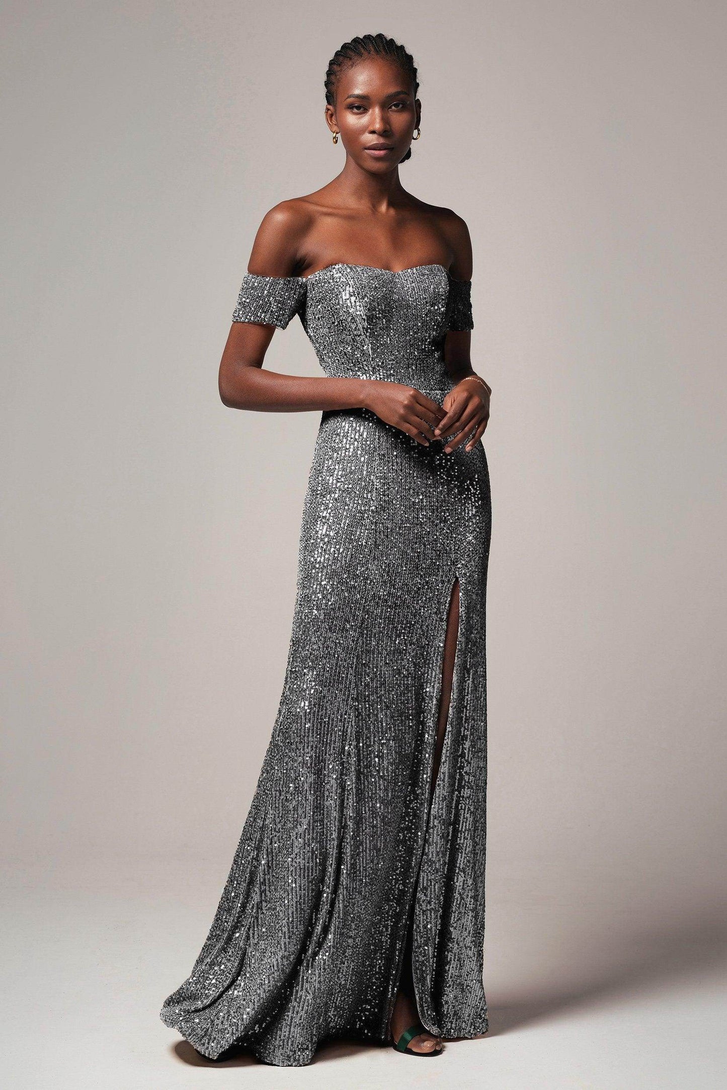 Sheath-Column Floor Length Sequined Dress CS0265