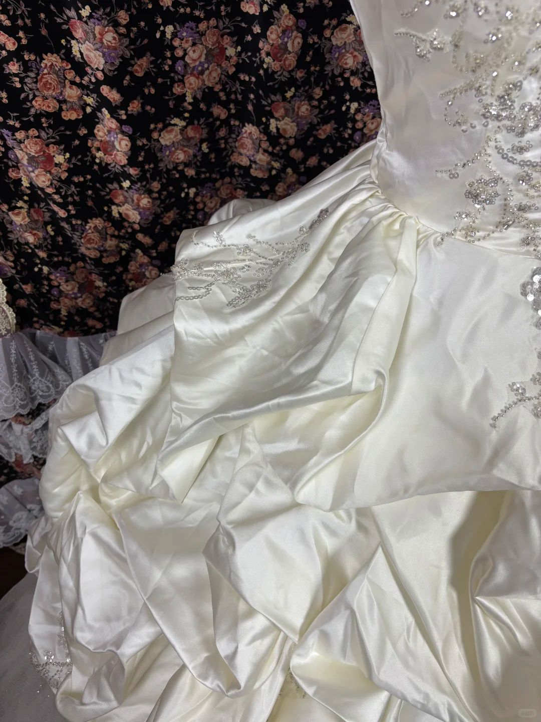 Gorgeous Ivory Satin Tulle Sweetheart Strapless Beaded Pleated Sweet 16th Quinceanera A-Line Floor-length Evening Dress Prom Dress Ball Gown HZ1024