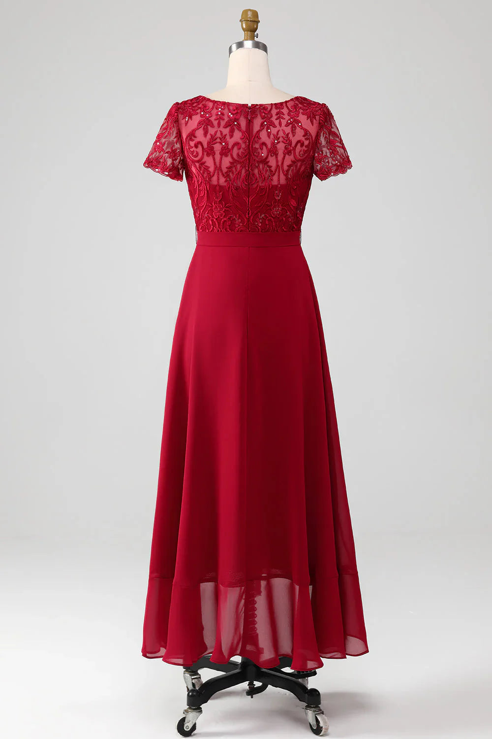 Sparkly Asymmetrical Sequin Mother of Bride Dress with Appliques