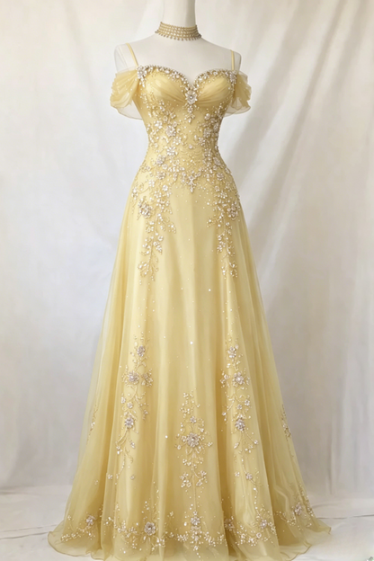 Classy Purple Prom Dress Chiffon Beaded Off-shoulder A-Line Evening Dress Sleeveless Birthday Dress DP05234