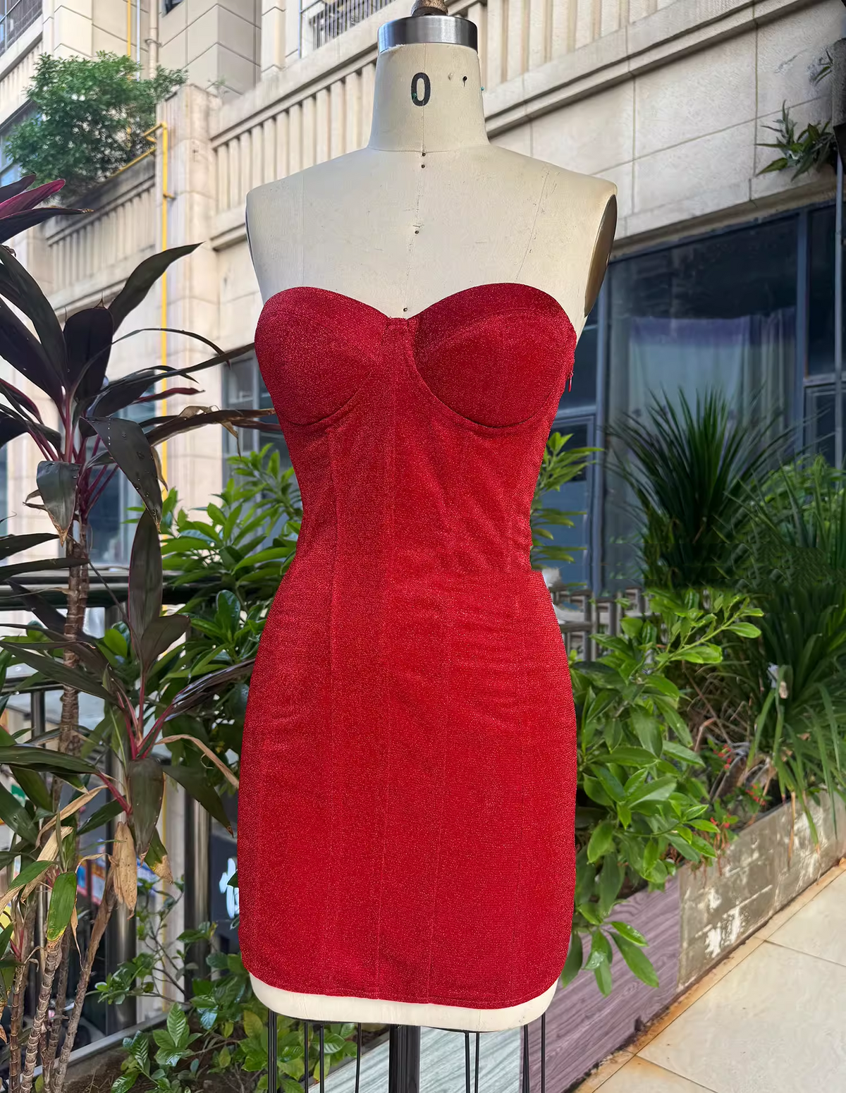 Retro Strapless Sweetheart Lace-up Design Sheath Satin Party Dress Homecoming Dresses HZ1024