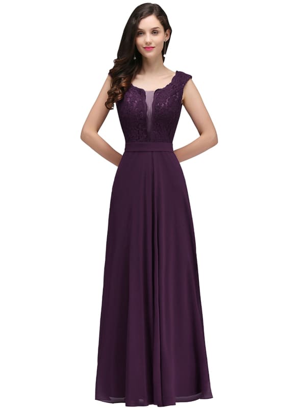 Elegant Cap Sleeves Sweetheart ALine Evening Dresses with Sash Floral Lace Appliques Formal Dresses