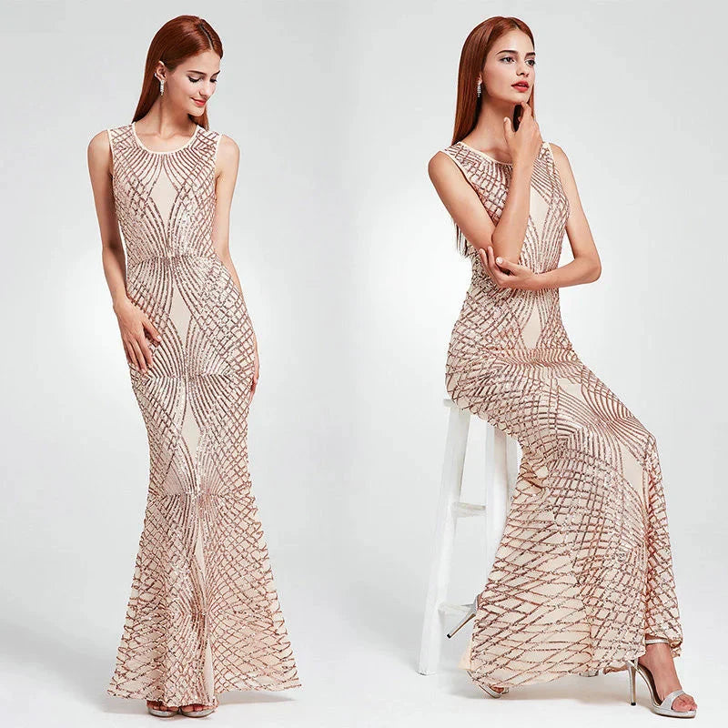 Glamorous Cap Sleeve Lace Mermaid Long Evening Gowns Online