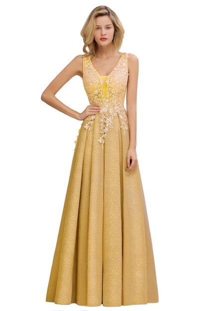 Gorgeous Aline Evening Dress Sleeveless Lace Appliques Bridesmaid Dress