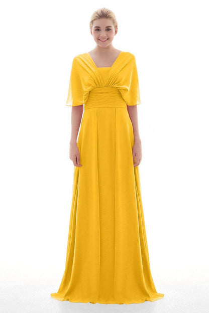 Sheath Floor Length Chiffon Bridesmaid Dress JOZF15001