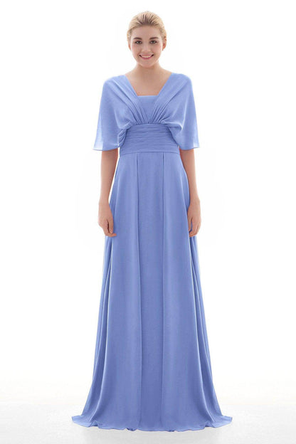 Sheath Floor Length Chiffon Bridesmaid Dress JOZF15001