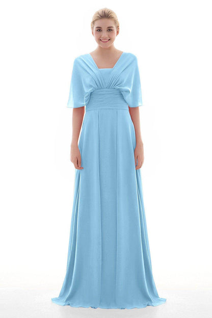 Sheath Floor Length Chiffon Bridesmaid Dress JOZF15001