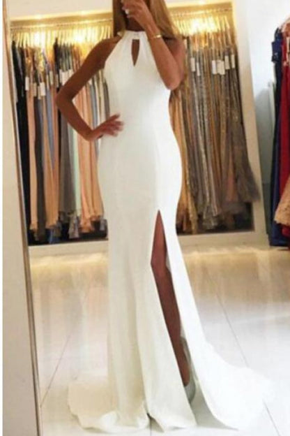 Marvelous Exquisite Fascinating Unique Open Back Sleeveless Prom with Train Mermaid Formal Evening Dress