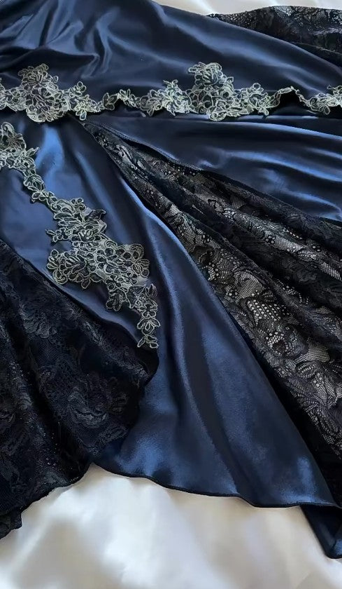 Olive Green Satin Prom Dress With Applique Vintage Formal Party Outfit