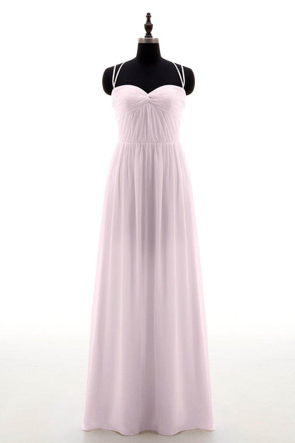 Sheath-Column Floor Length Chiffon Bridesmaid Dress NB3316