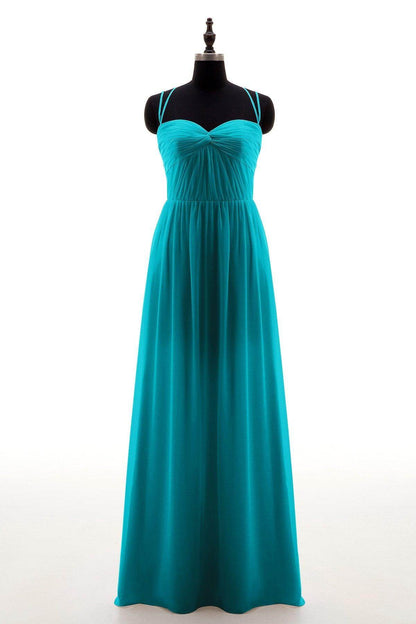 Sheath-Column Floor Length Chiffon Bridesmaid Dress NB3316