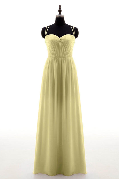 Sheath-Column Floor Length Chiffon Bridesmaid Dress NB3316