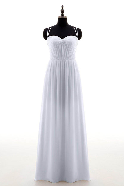 Sheath-Column Floor Length Chiffon Bridesmaid Dress NB3316