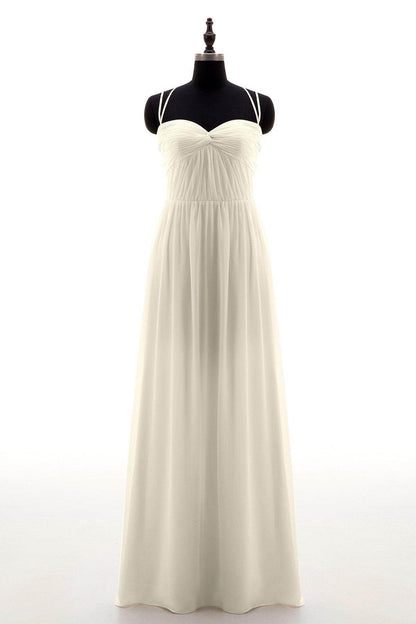 Sheath-Column Floor Length Chiffon Bridesmaid Dress NB3316