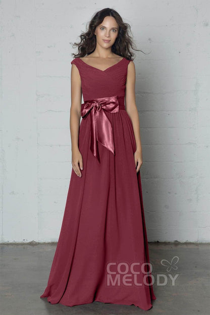 Sheath-Column Floor Length Chiffon Dress PR17017