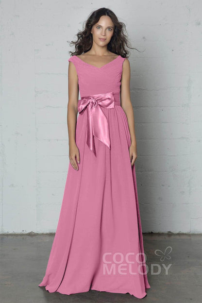 Sheath-Column Floor Length Chiffon Dress PR17017