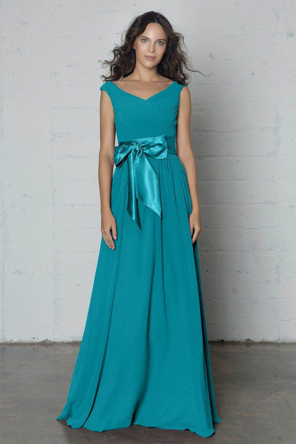 Sheath-Column Floor Length Chiffon Dress PR17017