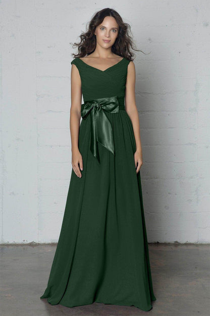 Sheath-Column Floor Length Chiffon Dress PR17017