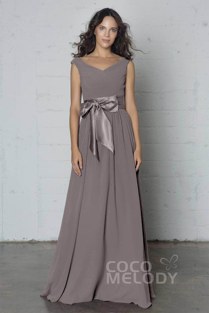 Sheath-Column Floor Length Chiffon Dress PR17017