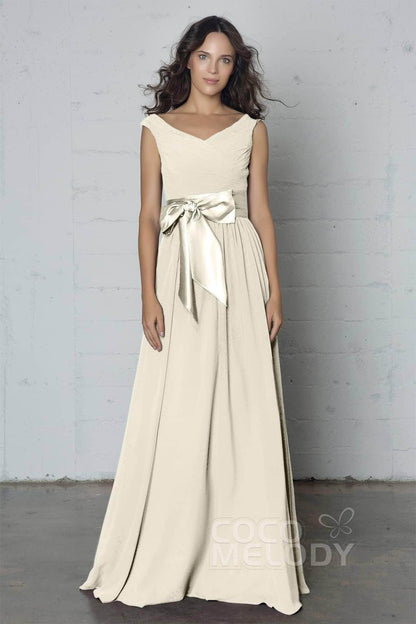 Sheath-Column Floor Length Chiffon Dress PR17017