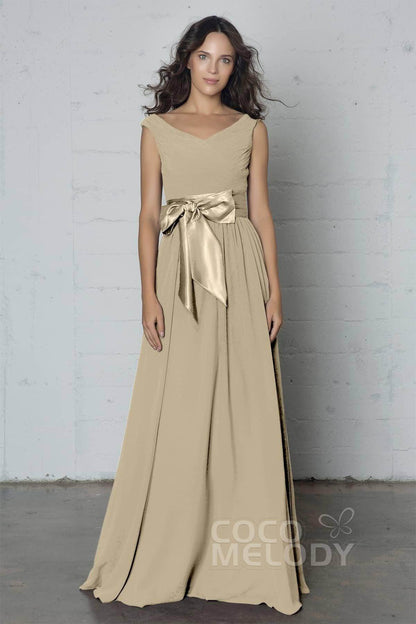 Sheath-Column Floor Length Chiffon Dress PR17017