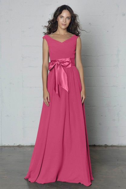 Sheath-Column Floor Length Chiffon Dress PR17017