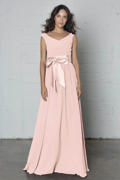 Sheath-Column Floor Length Chiffon Dress PR17017